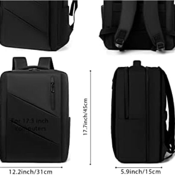 Expandable carry on black backpack - Picture 4 of 4